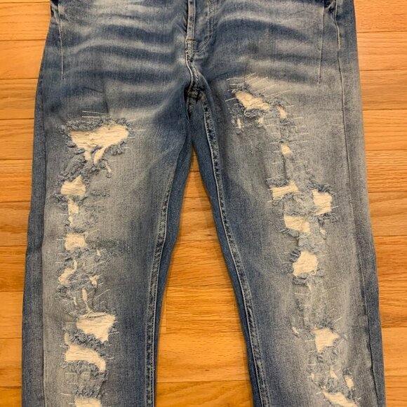 New without Tags Zara Distress Cropped Jeans 31 - Picture 5 of 10